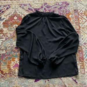 Black high neck blouse
